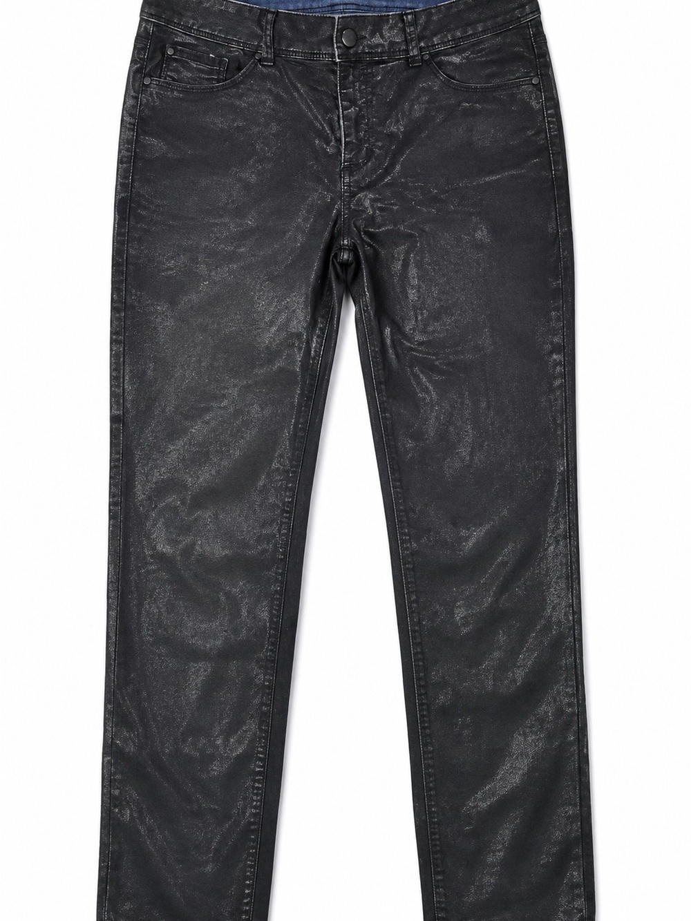 Chico’s Platinum Women’s Coated Pants Size 2 Black